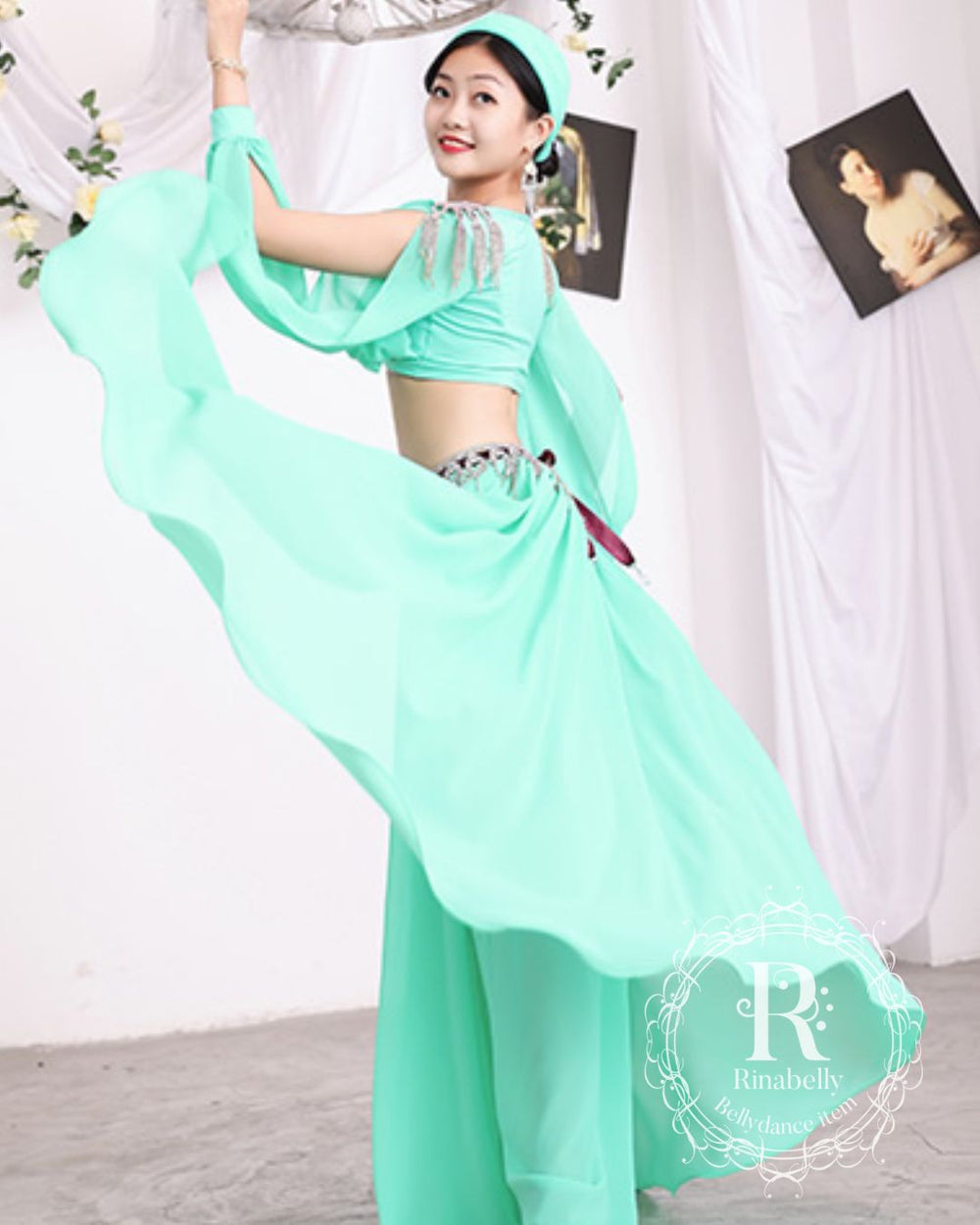 エメラルドグリーン ベリーダンス セットアップ 楽天市場】ベリーダンス衣装 オリエンタル衣装 エメラルド