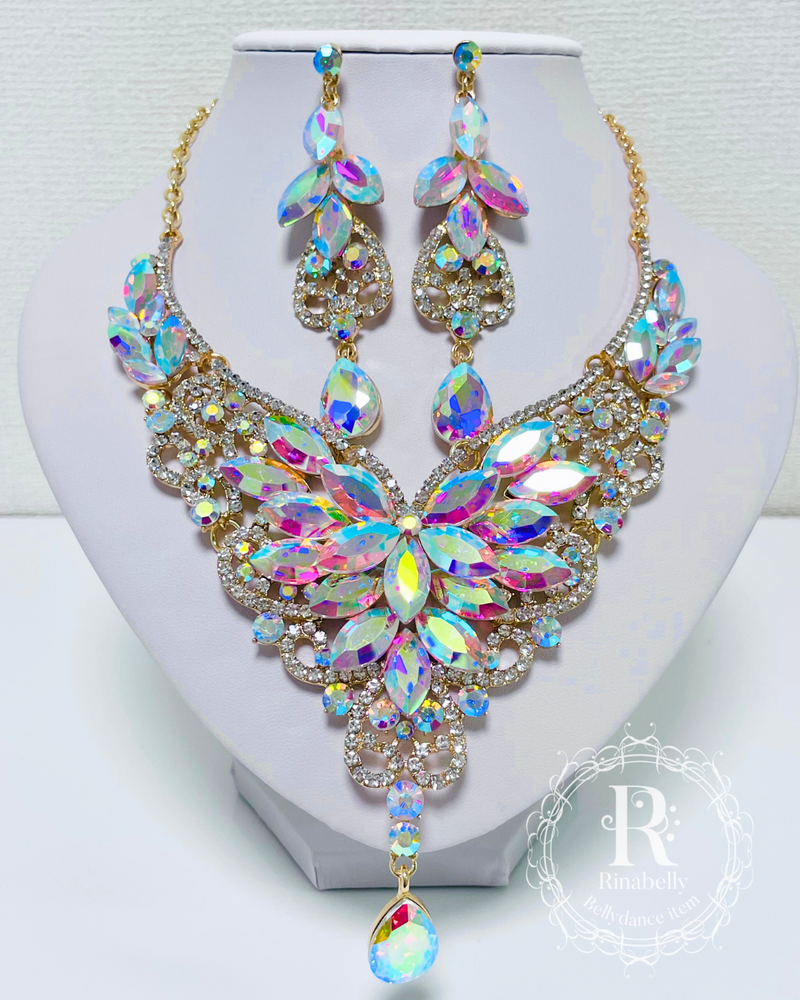 アクセサリーセット ネックレス ピアス イヤリング オーロラ ゴールド アクセサリーセット ネックレス ピアス イヤリング オーロラ ゴールド