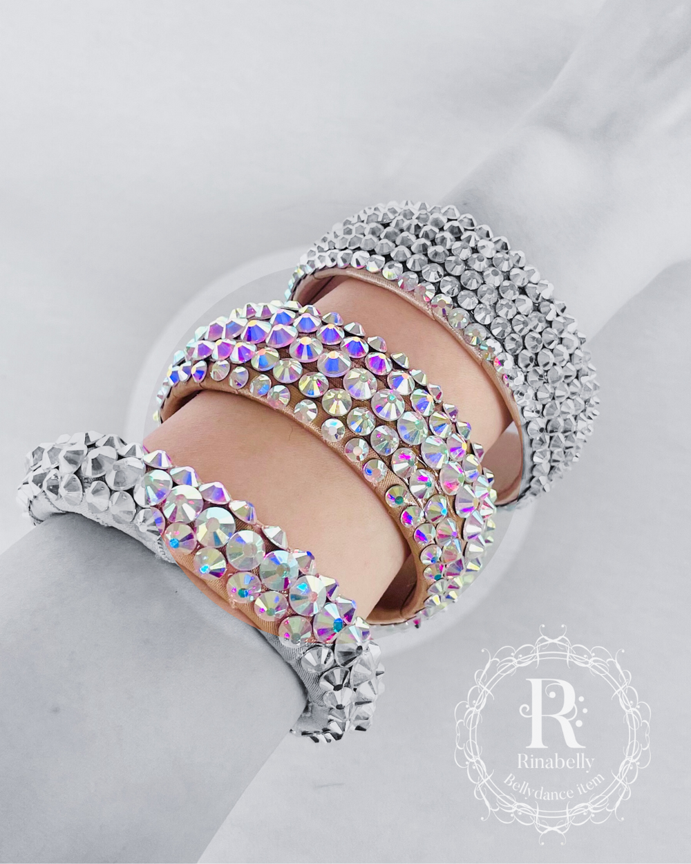 ベリーダンス 大粒 5連 ラインストーン ブレスレット 2個セット ベリー ベリーダンス 大粒 5連 ラインストーン ブレスレット 2個セット ベリー