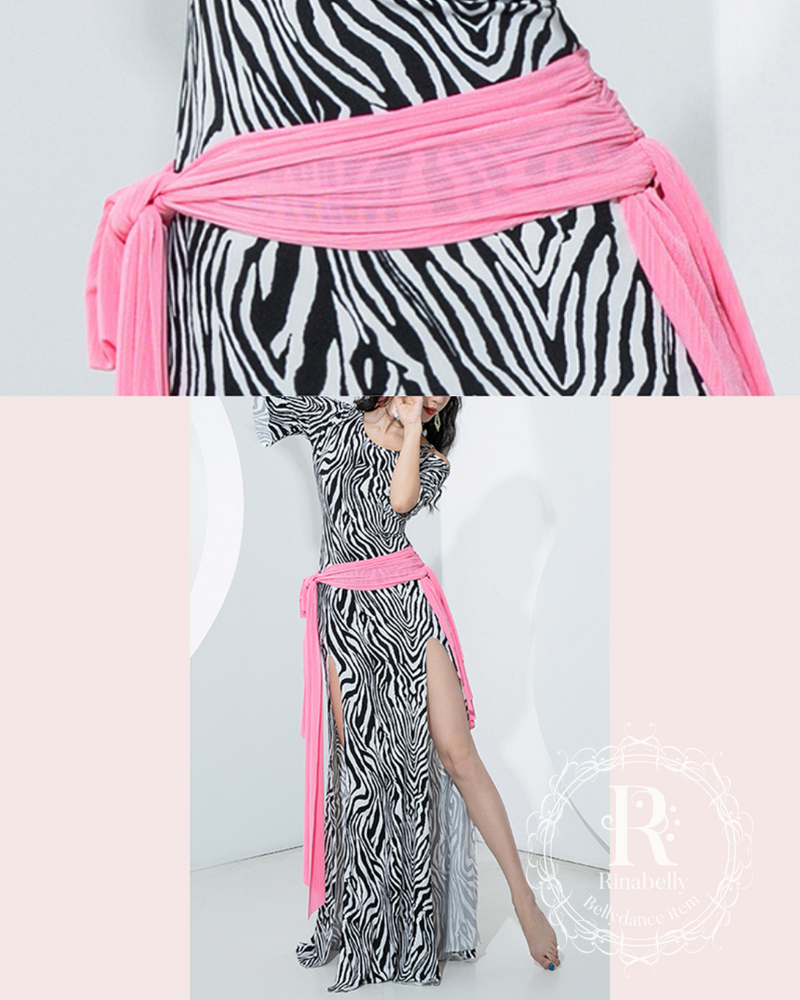 サイーディ／バラディドレス　衣装　コスチューム　モノクロ　ゼブラ柄　ピンク　レオパード柄　イエロー
