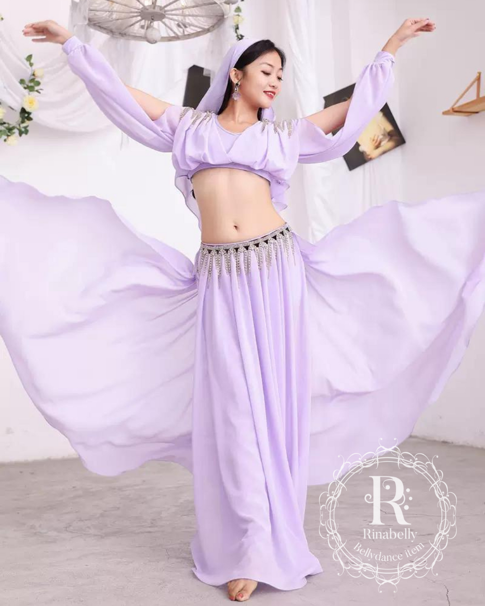 衣装 トップス スカート エメラルドブルー イエローグリーン パープル