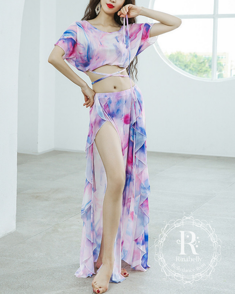 セットアップレッスン着 クロスボディー マーブルピンク